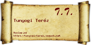 Tunyogi Teréz névjegykártya