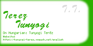 terez tunyogi business card